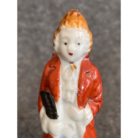 VTG Statue Fragonard Figurines Victorian Boy Red Coat Girl Yellow Basket Lady - Picture 3 of 16